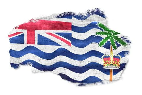 British Indian Ocean Territory flag on white background Stock Illustration