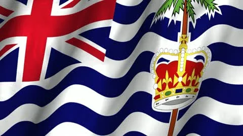 British Indian Ocean Waving Flag Stock Footage 12243653