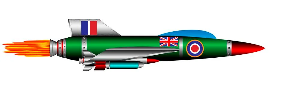 British jet-fighter Illustrazione stock