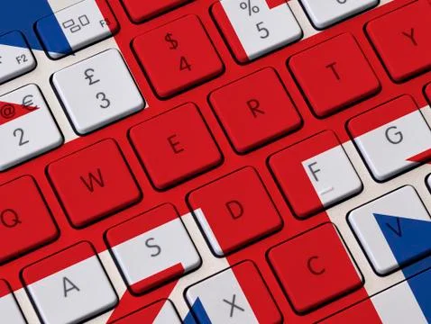 British keyboard Stock Illustration