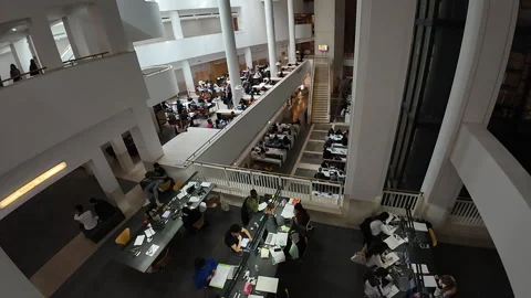 British Library interior. Video stock 276604593