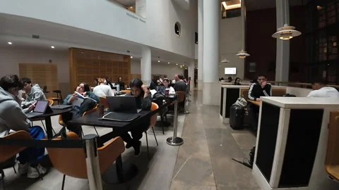 British Library visitors. Stock Footage 276604609