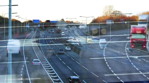 British motorway edted background Stock Footage 72283664