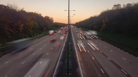 British motorway time lapse Stock-Footage 143485834