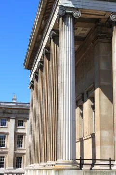 British Museum columns Stock Photos
