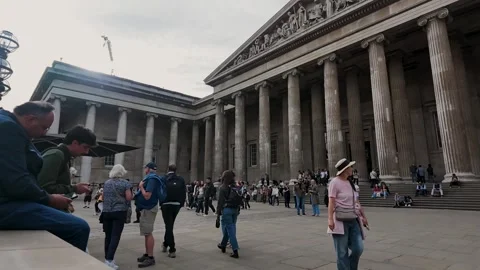 British Museum tourist timelapse Stock Footage 346433109