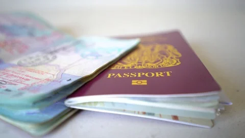 British Passport &amp; stamps Vidéo 128474732