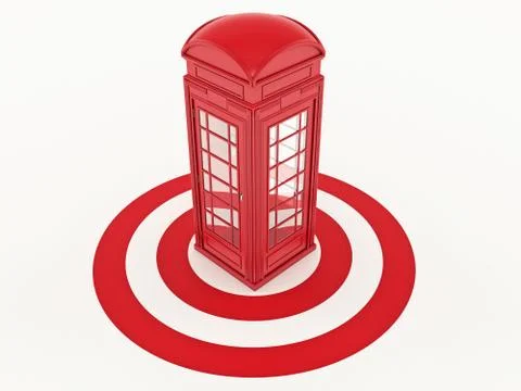 British Phone with Target Stock Illustration