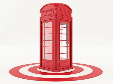 British Phone with Target Stock Illustration