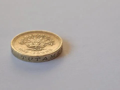 British pound coin Stock Photos