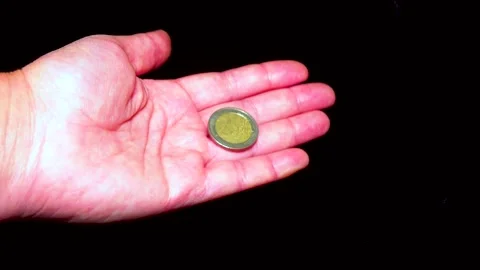 British pound coins put on a table on a white background Stock Footage 234142498