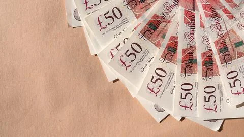 British pounds banknotes Stock Photos