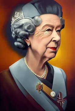 British Queen Stock Illustration