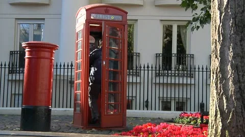 British red phone box Stock Footage 22665097
