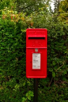 British Red Rectangular Post-Box Stock Photos