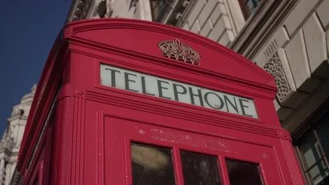 British Red Telephone Box: Iconic K6 Design Video stock 339267860