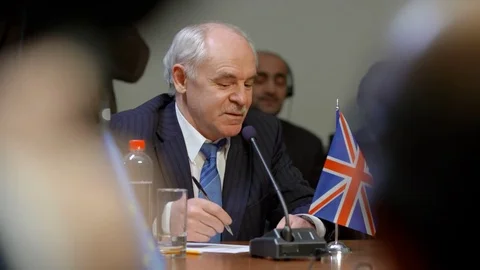 The British representative says about the consequences of Brexit for Britain and Video stock 78781086