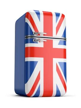 British retro fridge Stock Illustration