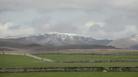 British Snowy Mountain from a Train Stock Footage 49705965
