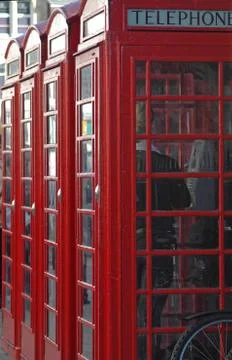 British Telephone Boxes Stock Photos