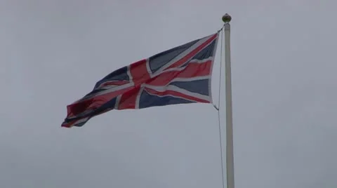 British Union Flag Stock Footage 8950697