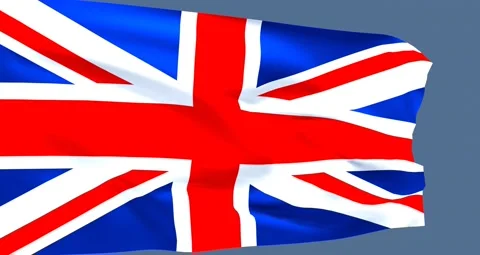 British Union Jack Flag Flying Stock Footage 157871449