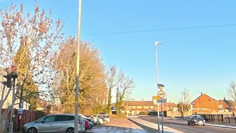 British Urban City Streets During Car Drive. Ultra Wide Footage. Video stock 332891153