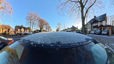 British Urban City Streets During Car Drive. Ultra Wide Footage. Stock Footage 332891908