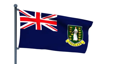 British Virgin Islands Flag Stock Footage 150542936