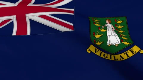 British Virgin Islands Flag Video stock 241147115