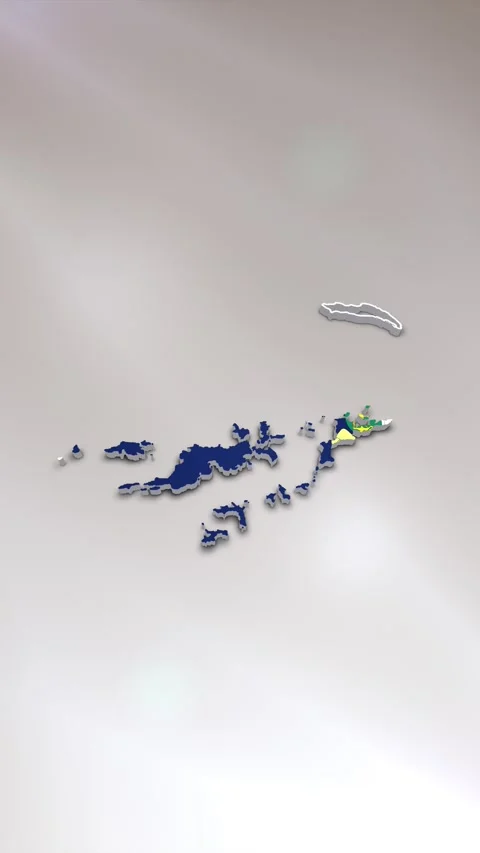 British Virgin Islands Flag on Map Stock Footage 278172655