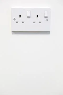 British wall plug socket Stock Photos