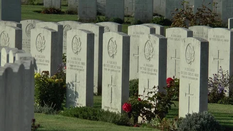 British War Graves World War 1 Stock Footage 99551079