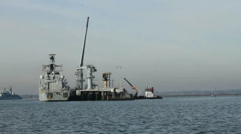 British war ship Stock-Footage 33422369