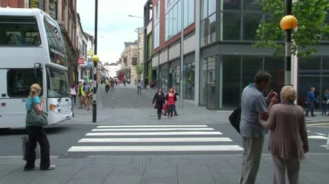 British Zebra Crossing Stock Footage 18009062