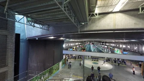 Britomart Train Station Platform Video stock 80440625