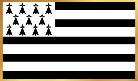 Brittany Flag Illustration Stock Illustration