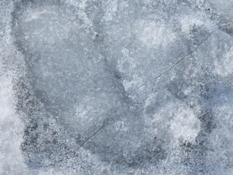 Brittle gray spring ice Stock Photos