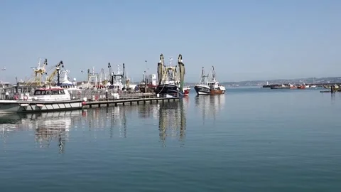 Brixham Devon England. The harbour, marina, breakwater Stock Footage 133437798