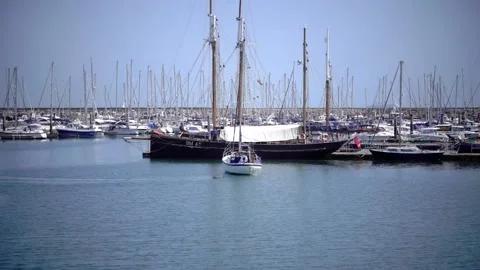 Brixham Devon England. The harbour, marina, breakwater Stock Footage 133439012