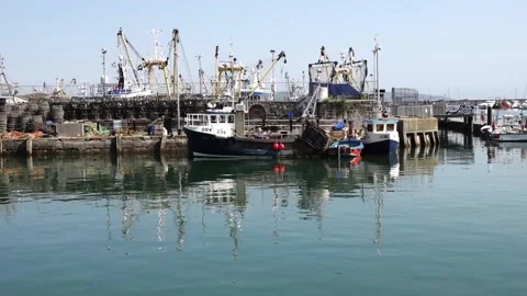 Brixham Devon England. The harbour, marina, breakwater Stock Footage 133439264