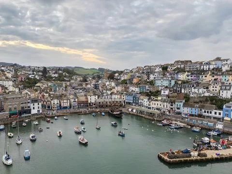 Brixham Harbor - Devon in the United Kingdom Stock Photos