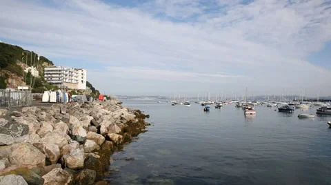 Brixham harbour and marina Devon England Stock Footage 29078109