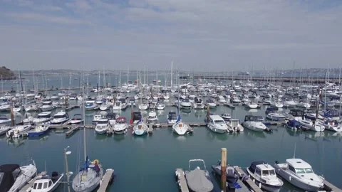 Brixham Harbour by Drone Stock Footage 155101437