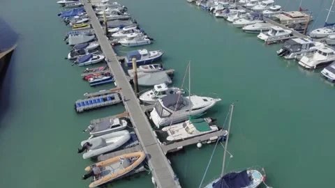 Brixham Harbour Tilt up Stock Footage 155101444