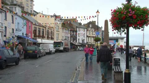 Brixham Quayside Stock Footage 8953114
