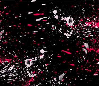 Brizgi pink spray Splatter Texture on the black Stock Illustration