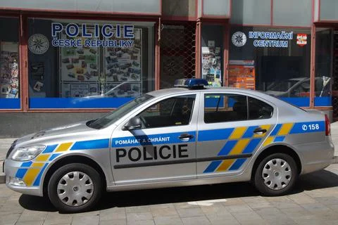Brno, Czech Republic - July 20, 2014:  Czech municipal police car, Skoda Octavia Stock Photos