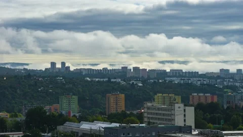 Brno skyline with clouds. Stock Footage 142124756