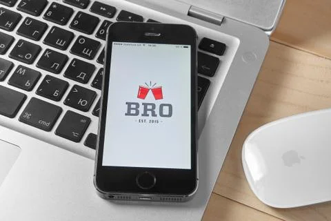 BRO app on iPhone 5s 写真素材